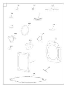 Gasket And Seal Kit Assembly Diagram and Parts List for 23522 400000000 - 401099999 Toro Trimmer