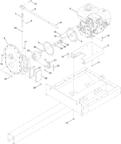 Part Location Diagram of ST28094 Toro Shaft-Clutch