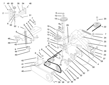 Fuel System Assembly Diagram and Parts List for 74173 (990001-999999)(1999) Toro Lawn Mower