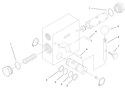 Hydraulic Valve Assembly No. 99-3073 Diagram and Parts List for 22305 991008 - 999999 Toro Lawn Tractor Accessories