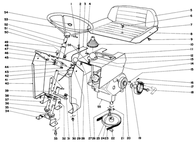 905 And 910 Steering And Transmission Assembly Diagram and Parts List for 57051 9000001 - 9999999 Toro Lawn Tractor