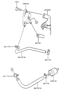 Fuel-Tank/Fuel-Valve Assembly Kawasaki Fh500v-As10 Diagram and Parts List for 74170 990001 - 999999 Toro Lawn Tractor