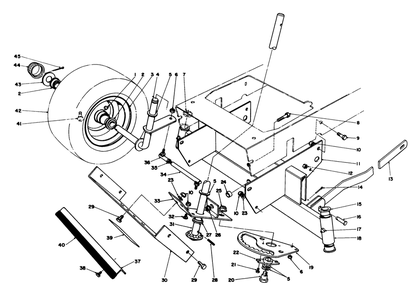 Front Axle Assembly Diagram and Parts List for 56138 6000001 - 6999999 Toro Lawn Tractor
