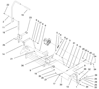 Part Location Diagram of 1-633177 Toro Arm-Control, Shaft