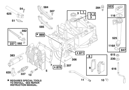 Engine Briggs And Stratton Model 12f802-1767-E1 Diagram and Parts List for 20914 8900001 - 8999999 Toro Lawn Mower