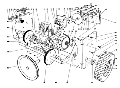 Traction Assembly Diagram and Parts List for 38040 2000001 - 2999999 Toro Snow Blower