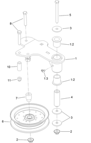 Idler Assembly Diagram and Parts List for 74145 (313000001-313999999)(2013) Toro Lawn Mower