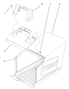 Bag And Components Assembly Diagram and Parts List for 20803 7900001 - 7999999 Toro Lawn Mower