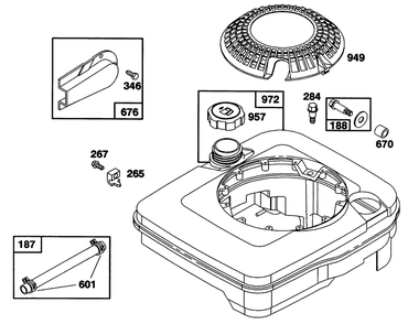Engine Briggs & Stratton Model 122702-3188-01 Diagram and Parts List for 20212 1000001 - 1999999 Toro Lawn Mower