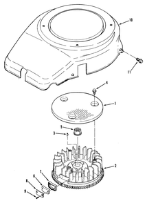 Flywheel And Cover-612-Z Diagram and Parts List for Y1-12OE01  Toro Lawn Tractor