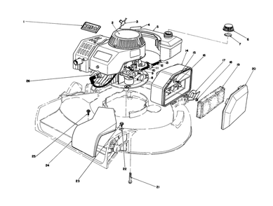 Engine Assembly Diagram and Parts List for 16212C 6000001 - 6999999 Toro Lawn Mower