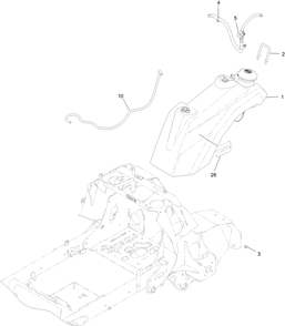 Fuel Assembly Diagram and Parts List for 74532 417100000 - 418049999 Toro Lawn Tractor