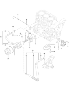 Lubrication And Oil System Assembly Diagram and Parts List for 22370 413000000 - 414487256 Toro Lawn Tractor Accessories