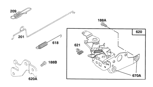 Engine Briggs & Stratton Model 127802-0640-01 Diagram and Parts List for 20442 6900001 - 6999999 Toro Lawn Mower