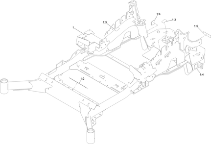 Mainframe Assembly No. 142-2671 Diagram and Parts List for 74090 410000000 - 412999999 Toro Lawn Tractor