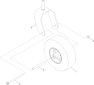 Fork And Caster Wheel Assembly Diagram and Parts List for 74454 400000000-999999999 Toro Lawn Tractor