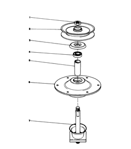 Spindle Assembly Diagram and Parts List for 57357 4000001 - 4999999 Toro Lawn Tractor