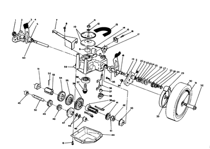 Gear Case Assembly Diagram and Parts List for 20211 1000001 - 1999999 Toro Lawn Mower