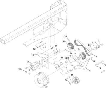 Cooling Pump Drive Assembly Diagram and Parts List for 74269 (240000001-240999999)(2004) Toro Lawn Mower