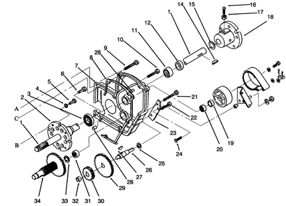 Transaxle Assembly (Continued) Diagram and Parts List for 73501 59000001 - 59000411 Toro Lawn Tractor