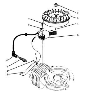 Flywheel & Magneto Assembly (Engine Model 47ps5-5) Diagram and Parts List for 38185 6900001 - 6999999 Toro Snow Blower