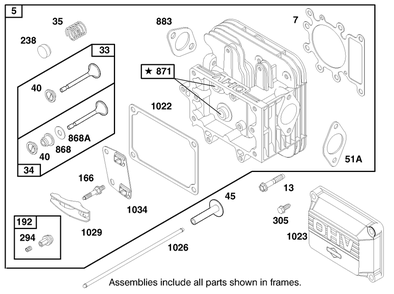 Engine Briggs & Stratton Model 28n707-1131-E1 Diagram and Parts List for 71215 8900001 - 8999999 Toro Lawn Tractor