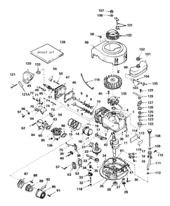 Tecumseh Engine Model No. Lav50 Type 62004 (Model No. 56027) Diagram and Parts List for 56027 5000001 - 5999999 Toro Lawn Tractor
