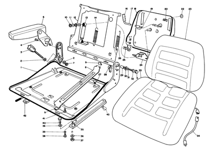 Deluxe Suspension Seat Kit Model No. 30756 (Optional) Diagram and Parts List for 30754 60402 - 69999 Toro Lawn Tractor