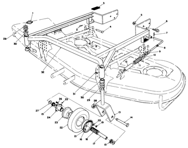 Carrier Frame Assembly Diagram and Parts List for 30152 600001 - 699999 Toro Lawn Mower