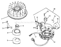 Magneto No. 610766 Assembly Diagram and Parts List for 55150 9000001-9999999 - 1969 Toro Lawn Tractor
