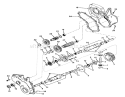 Transaxle Model No. 1302 Assembly Diagram and Parts List for 55152 0000001-0999999 - 1970 Toro Lawn Tractor