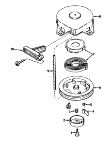 Rewind Starter No. 590537 Diagram and Parts List for 38167C 6000001 - 6999999 Toro Snow Blower