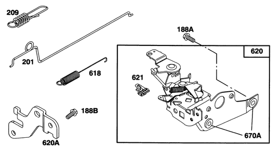 Engine Briggs & Stratton Model 128802-0615-01 Diagram and Parts List for 20473 6900001 - 6999999 Toro Lawn Mower