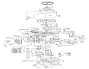 Model 190707-0626 Engine Assembly (electric Start) Briggs & Stratton Diagram and Parts List for 55166 3000001-3999999 - 1973 Toro Lawn Tractor