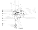 Power Take Off Assembly Diagram and Parts List for 55166 3000001-3999999 - 1973 Toro Lawn Tractor