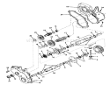 Transaxle (peerless) Model No. 1302 Assembly Diagram and Parts List for 55256 1000001-1999999 - 1971 Toro Lawn Tractor