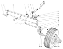 Front Axle Assembly Diagram and Parts List for 55256 1000001-1999999 - 1971 Toro Lawn Tractor