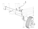 Front Axle Assembly Diagram and Parts List for 55275 2000001-2999999 - 1972 Toro Lawn Tractor
