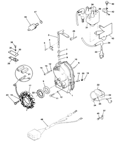 Gearcase And Ignition Controls Diagram and Parts List for 74140 690001 - 699999 Toro Lawn Tractor