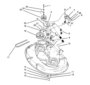 Brake Assembly (38" Cutting Unit) Diagram and Parts List for 71184 6900001 - 6999999 Toro Lawn Tractor