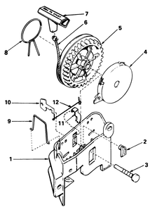 Starter Assembly No. 590532 Diagram and Parts List for 20577 5000001 - 5999999 Toro Lawn Mower