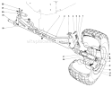 Front Axle Assembly Diagram and Parts List for 55302 9000001-9999999 - 1969 Toro Lawn Tractor