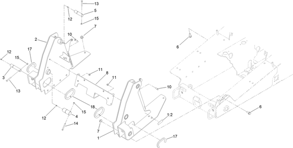 Front Tower Assembly Diagram and Parts List for 22327HD 401900000 - 401999999 Toro Lawn Tractor Accessories