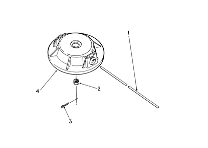 Fixed Line Head (Optional) Diagram and Parts List for 51655 0000001 - 0999999 Toro Trimmer
