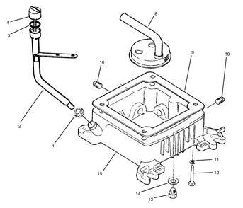 Oil Base & Fuel Pump - Onan P220g Type I/10808h Diagram and Parts List for 30620 790001 - 799999 Toro Lawn Tractor