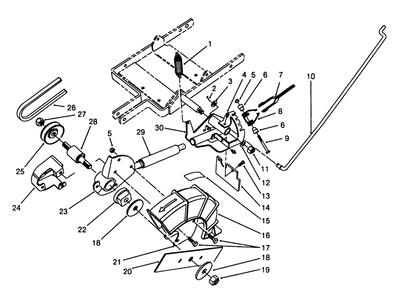 Part Location Diagram of 124629 Toro Blade Guard Assembly (Incl. Ref. #15)