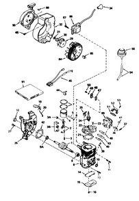 Engine Tecumseh Model No. Ah-600 Type 1622-N Diagram and Parts List for 38165 1000001 - 1999999 Toro Snow Blower