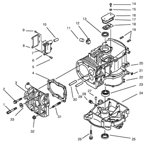 Crankcase Diagram and Parts List for 30165 890001 - 899999 Toro Lawn Tractor Accessories