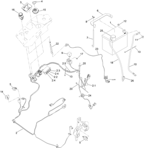 Electrical System Assembly Diagram and Parts List for 74958 403319861-999999999 Toro Lawn Mower
