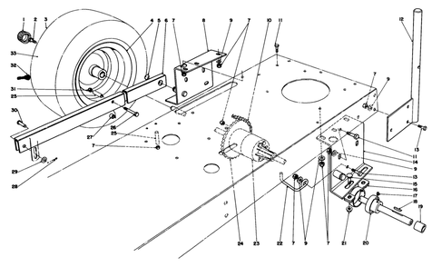 Rear Axle Assembly Diagram and Parts List for 56145 3000001 - 3999999 Toro Lawn Tractor